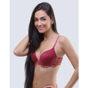 Women's bra Gina reinforced with bones red (17007)