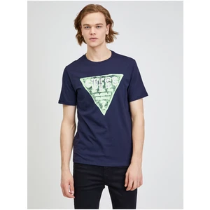 Dark Blue Men's T-Shirt Guess Rusty - Men's