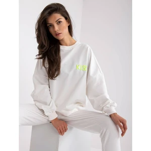 White two-piece cotton tracksuit set