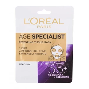 L´Oréal Paris Textilní maska pro intenzivní vypnutí a rozjasnění pleti Age Specialist 55+  1 ks