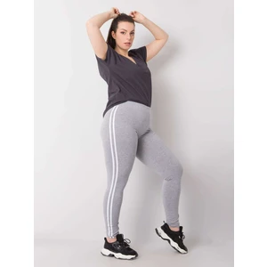 Gray melange plus size leggings