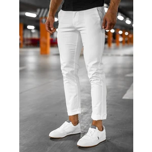 Pantaloni albi chinos Bolf 1146