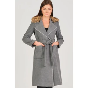 Z6580 DEWBERRY WOMEN'S COAT-ON GREY