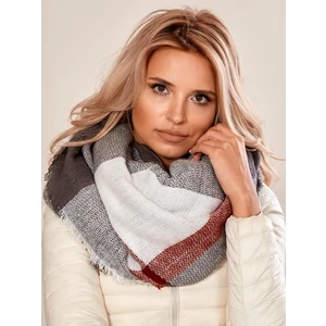 Women's burgundy knitted scarf