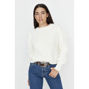 Trendyol Sweater - Ecru - Regular fit