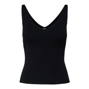 Jacqueline de Yong Nanna Black Ribbed Tank Top