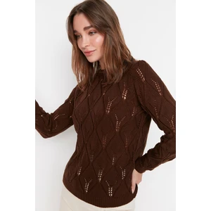 Trendyol Sweater - Brown - Regular fit