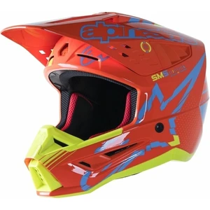 Alpinestars S-M5 Action Helmet Orange Fluorescent/Cyan/Yellow Fluorescent/Glossy M Bukósisak