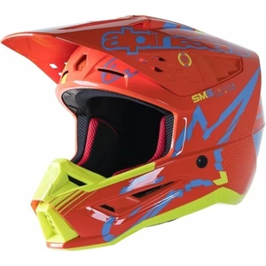 Alpinestars S-M5 Action Helmet Orange Fluorescent/Cyan/Yellow Fluorescent/Glossy M Přilba