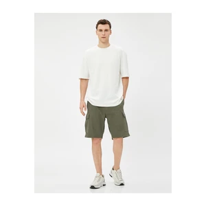 Koton Cargo Shorts with Pocket Detailed Tie Waist.