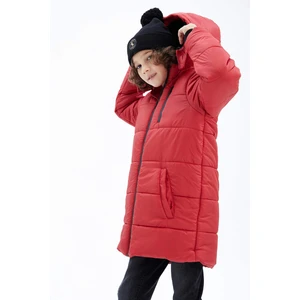 DEFACTO Boy Plush Lined Hooded Long Coat