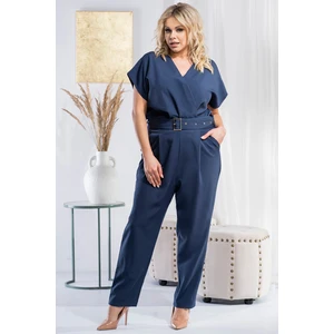 Karko Woman's Jumpsuit Q298 Navy Blue