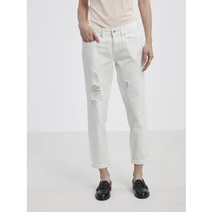 White Women Boyfriend Jeans CAMAIEU - Women