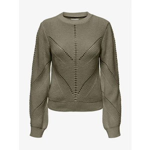 Khaki Womens Patterned Sweater ONLY Ella - Women