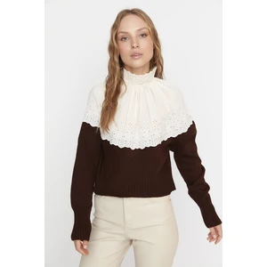 Trendyol Sweater - Brown - Regular fit