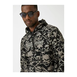 Koton Skull Print Sweatshirt Hoodie