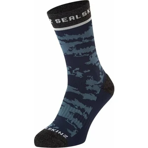 Sealskinz Reepham Mid Length Jacquard Active Sock Navy/Grey/Cream S/M Cyklo ponožky