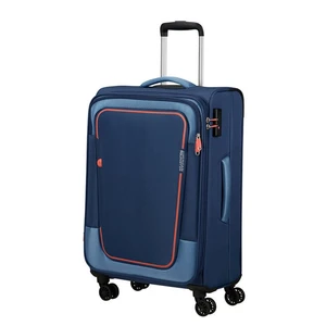 American Tourister Látkový cestovní kufr Pulsonic EXP M 64/74 l - tmavě modrá