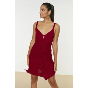 Trendyol Claret Red Detailed Dress