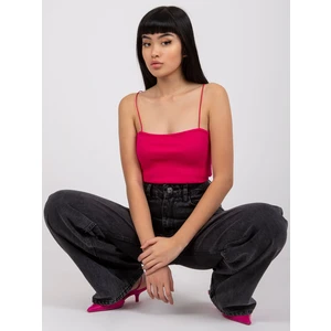 Fuchsia ribbed top with straps Ottawa RUE PARIS