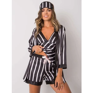 Black striped sleeping set