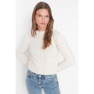 Trendyol Sweater - Ecru - Regular fit