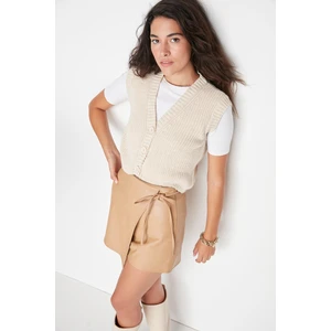 Trendyol Sweater Vest - Beige - Regular fit