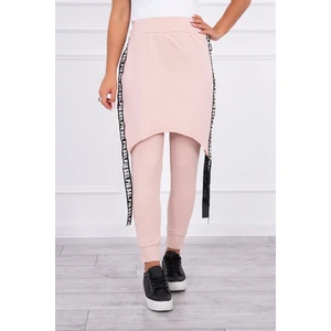 Pants/Suit with selfie lettering dark powdered pink