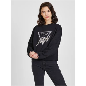 Black Women's Sweatshirt Guess Icon - Women