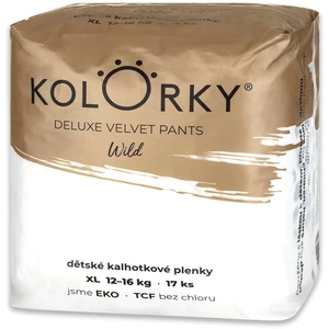 KOLORKY Deluxe velvet pants Wild XL (12-16 kg) - jednorázové kalhotkové eko plenky