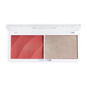 Revolution Paletka tvářenky a rozjasňovače Colour Play Duo (Palette) 5,8 g Cute