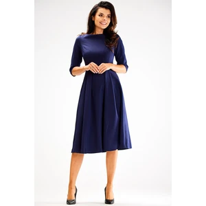 Awama Woman's Dress A620 Navy Blue