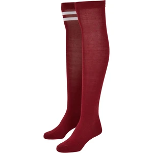 Women's College Socks 2-Pack Burgundy