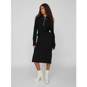 Black women's sweater dress VILA Viril - Women