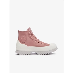 Women's Women's Leather Ankle Sneakers on Converse Platform - Women's