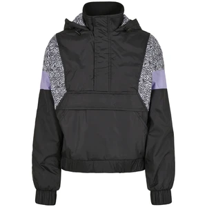 Dámská bunda AOP Mixed Pull Over Jacket černá/zebra