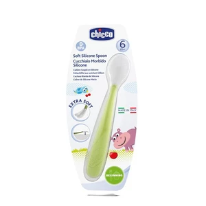 Chicco Lžička silikonová Soft Zelená