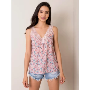 SUBLEVEL Dusty pink floral top