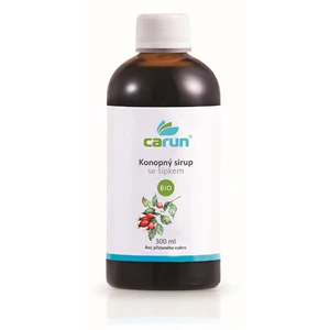 CARUN Konopný sirup s příchutí šípku BIO 300 ml