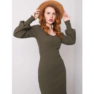 RUE PARIS Khaki fitted dress