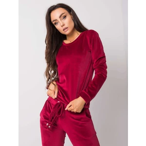 RUE PARIS Burgundy velor set