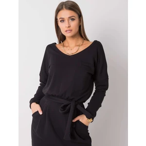 RUE PARIS Black sweatshirt dress