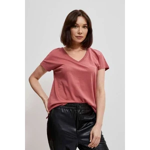 Cotton blouse with V-neck