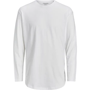 Jack&Jones Pánske tričko JJENOA Long Line Fit 12190128 White Relaxed M