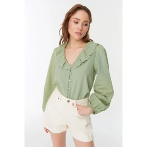 Trendyol Mint Collar Detailed Shirt