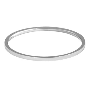 Troli Elegantní minimalistický prsten z oceli Silver 52 mm