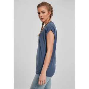 Ladies Extended Shoulder Tee Vintageblue