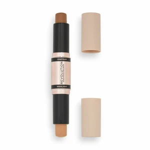 Makeup Revolution Fast Base obojstranná kontúrovacia tyčinka odtieň Dark 2x4,3 g