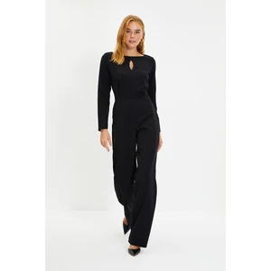 Trendyol Black Collar Detailed Jumpsuit