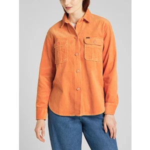 Oranžová dámská manšestrová košile Lee Sandy - Dámské